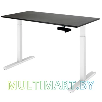 Стол для работы стоя ErgoSmart Manual Desk 1380x800x18 мм (дуб мореный/белый)